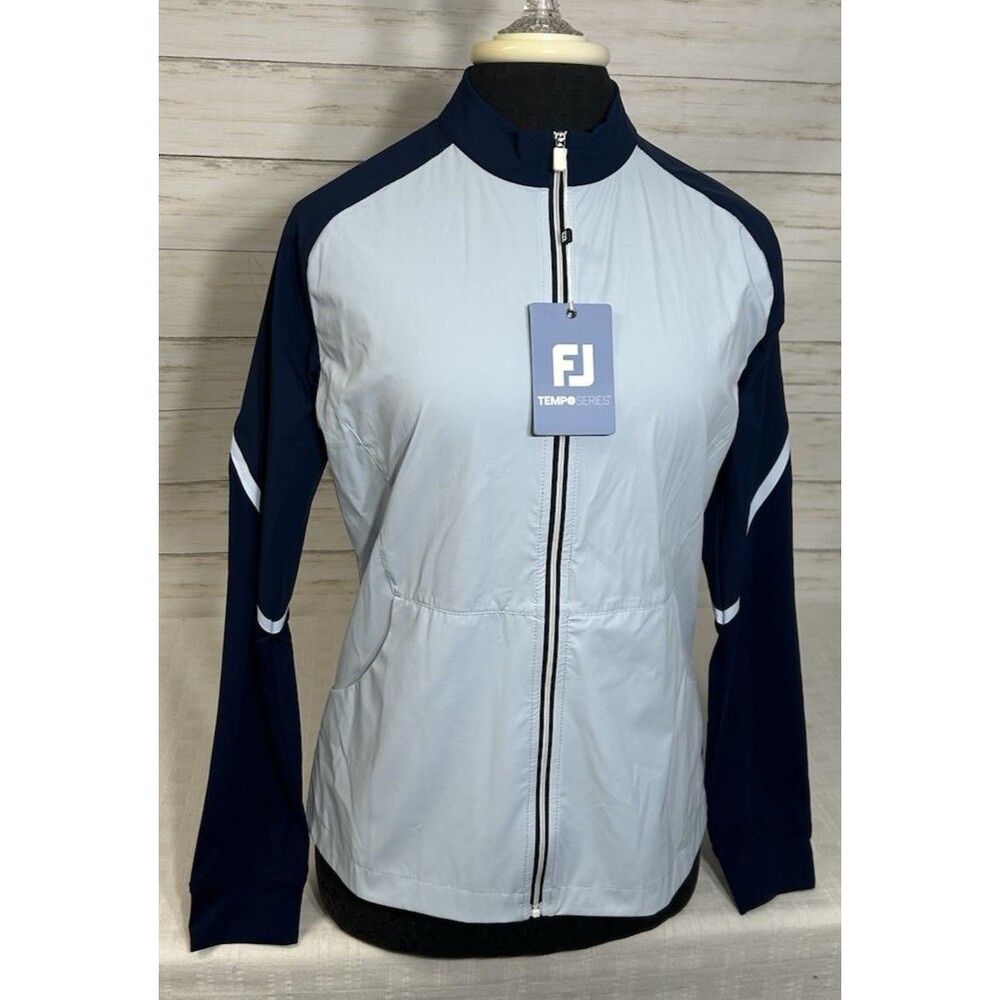 FootJoy Womens Golf Jacket Tempo Series Small Blue Nylon Spandex NWT MSRP $145